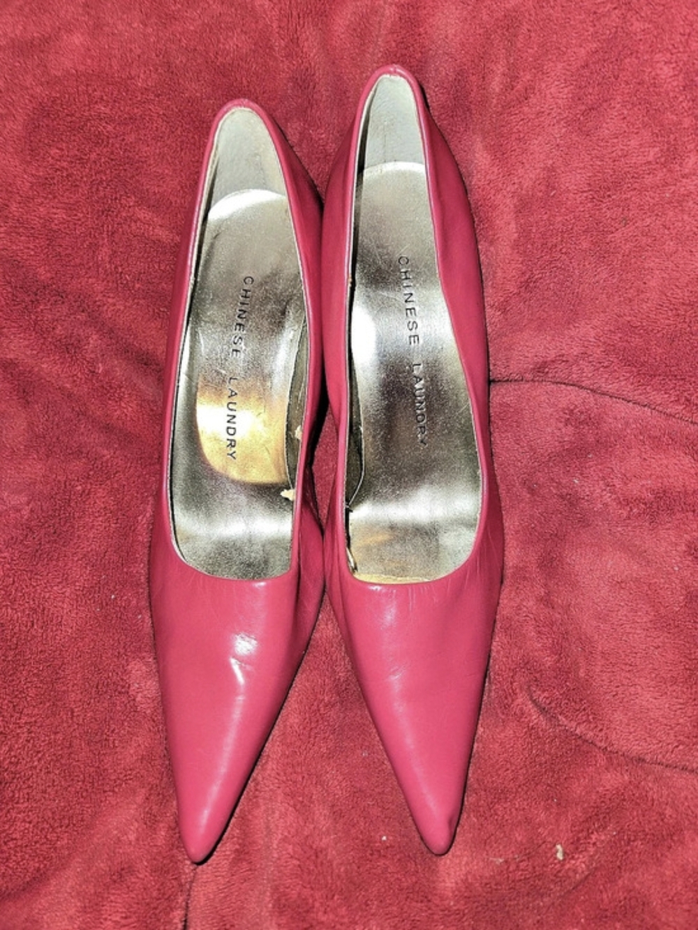 M. G. by Manolo Blahnik Pointed-Toe Heels in Pink